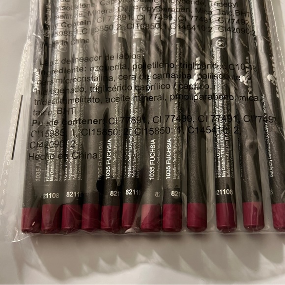 New 12PC Italia Deluxe Ultra Fine Lip Liner Set FUCHSIA - Picture 2 of 2